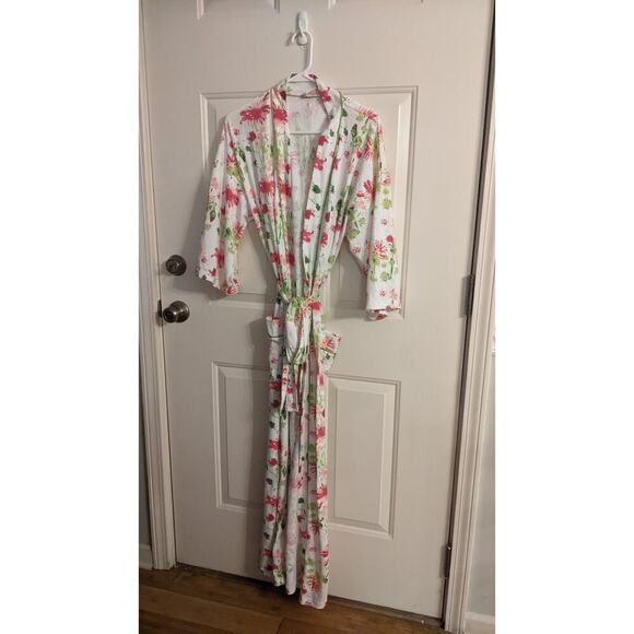 Soft Surroundings Floral Painterly Robe with Tie and Pockets - Picture 2 of 10